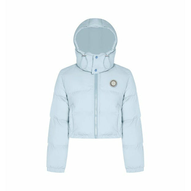 Trapstar Women's Irongate Detachable Hooded Puffer Jacket - Ice Blue