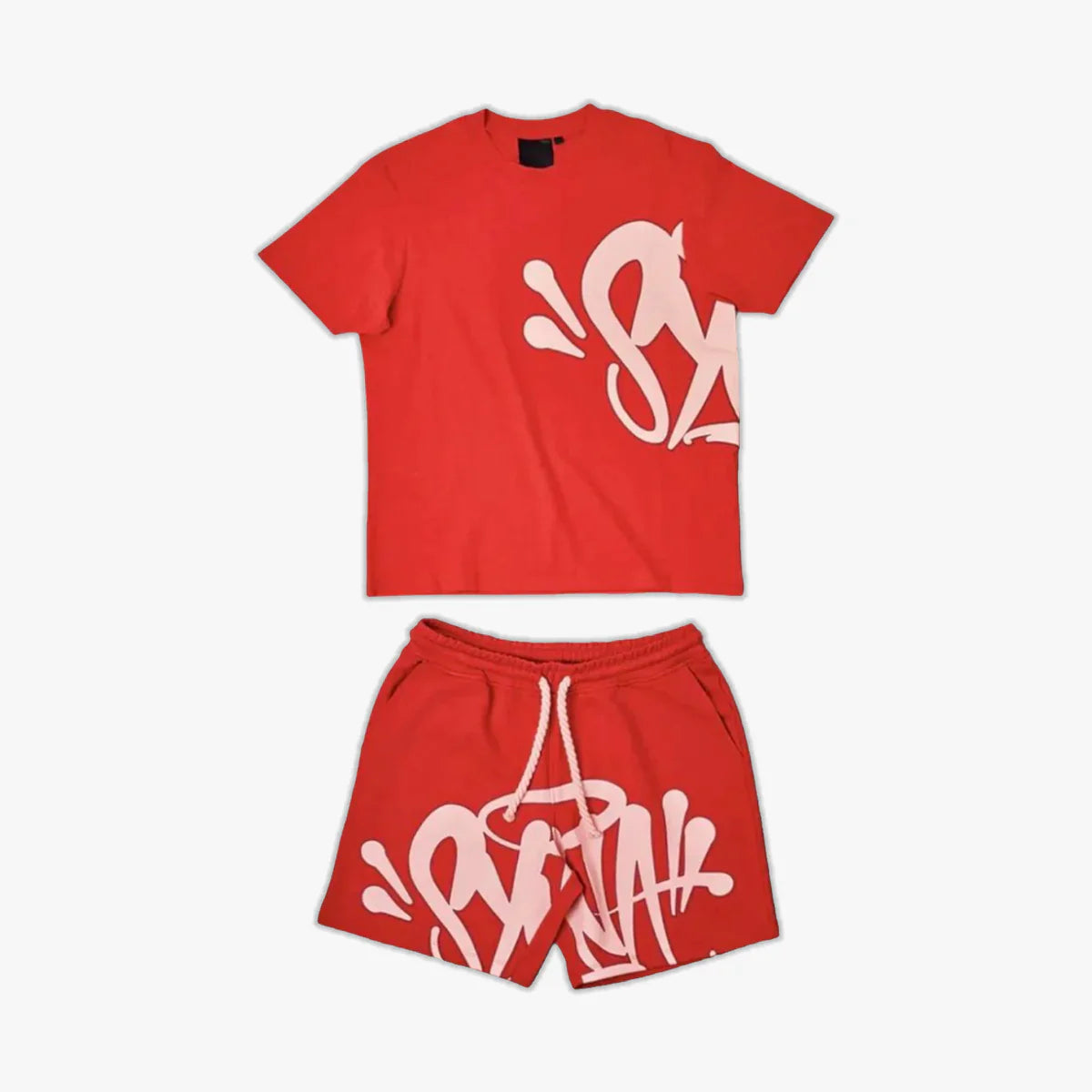 Synaworld T-shirt & Short Set - Pink/Red