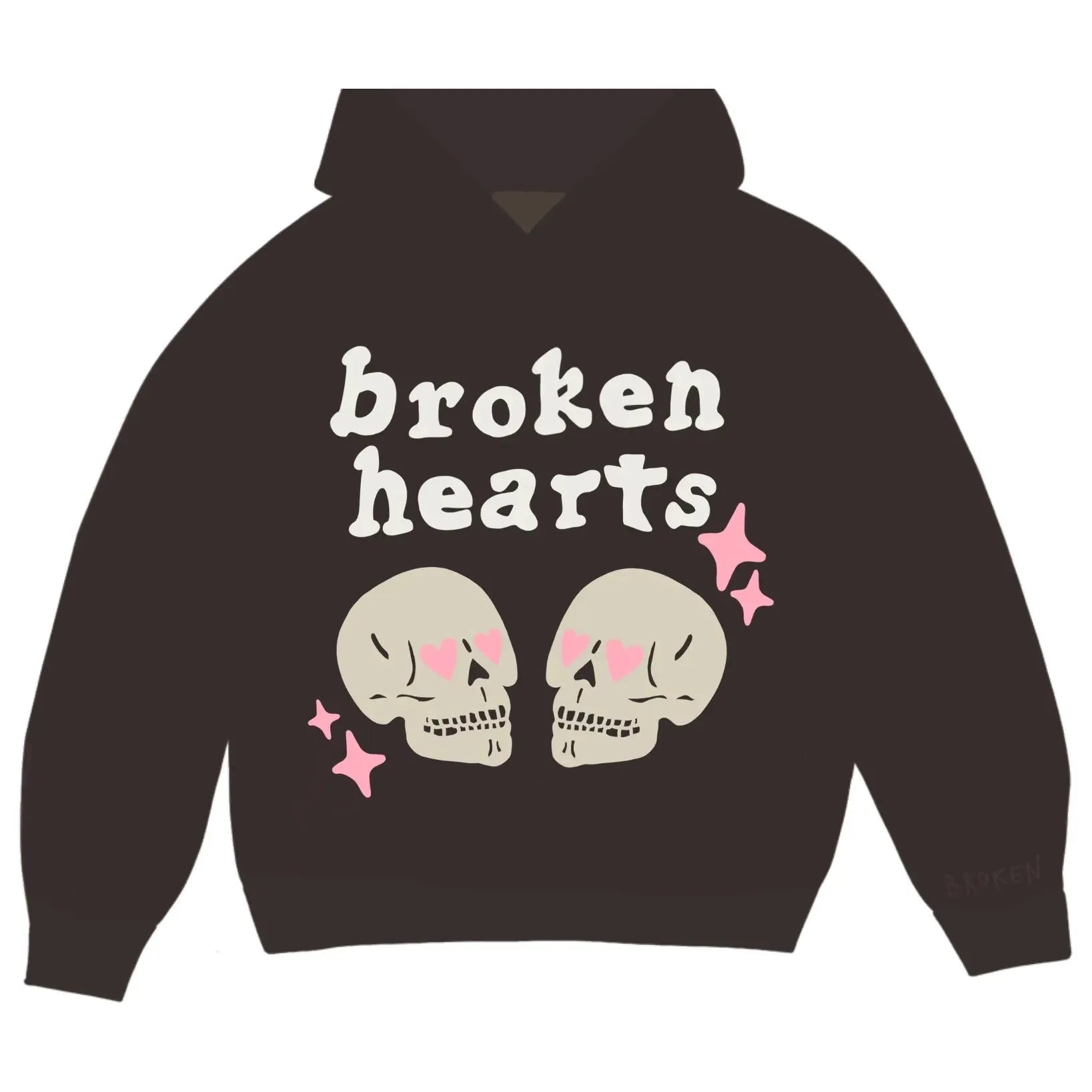 Broken Planet Market 'Broken Hearts' Hoodie Brown