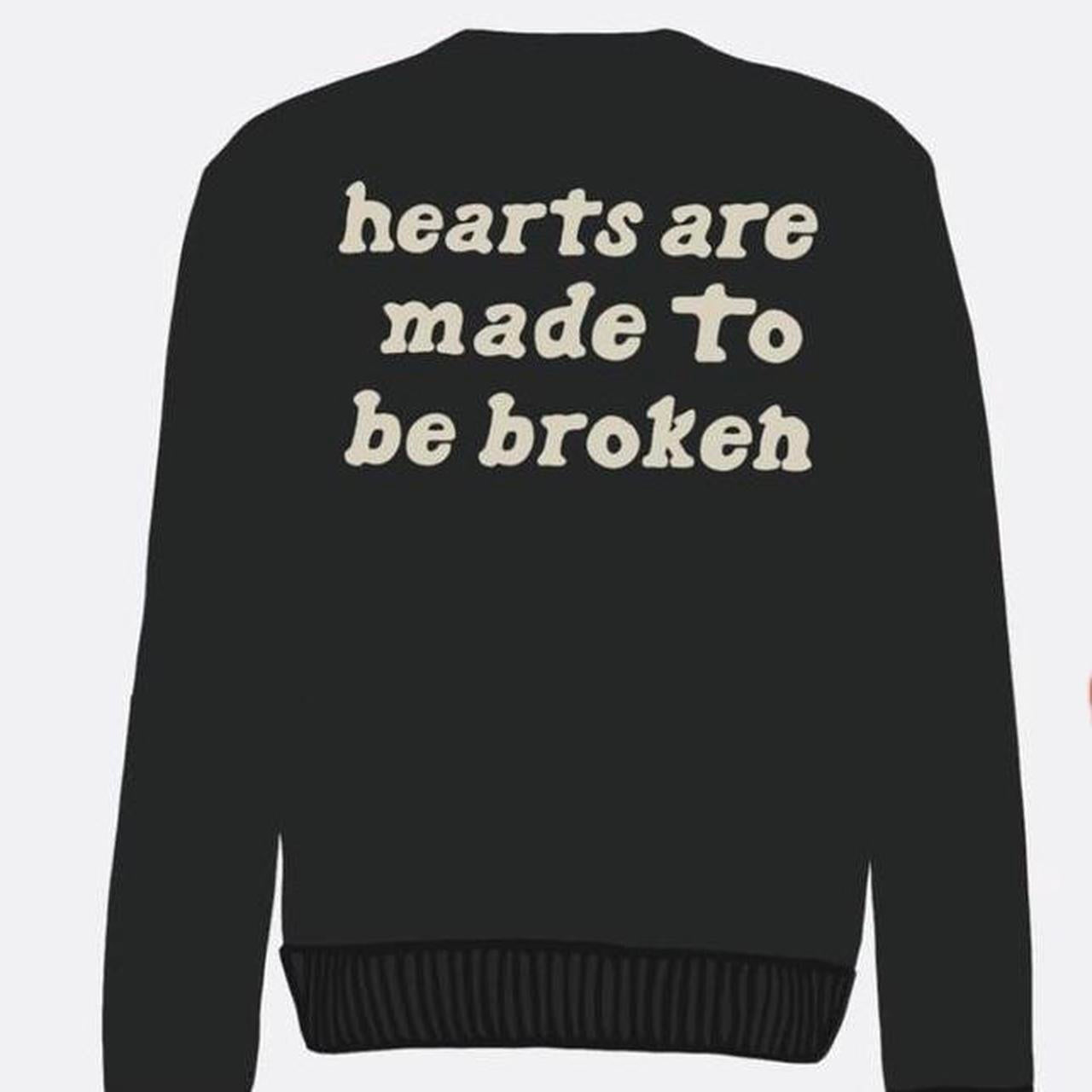 Broken Planet Market 'Hearts Are Meant To Be Broken' Knit Sweater Soot Black