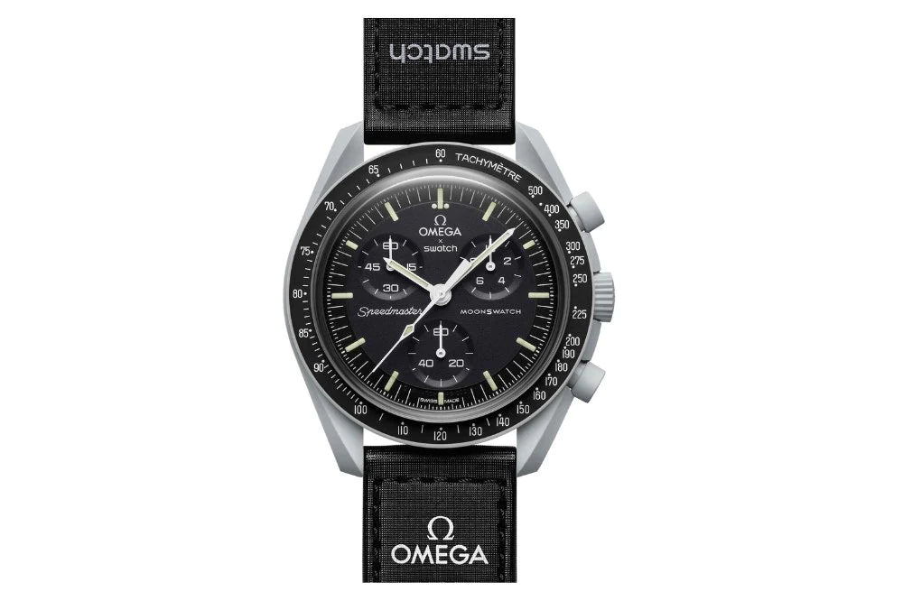 Swatch X Omega Bioceramic Moonswatch Mission To The Moon Black and Grey
