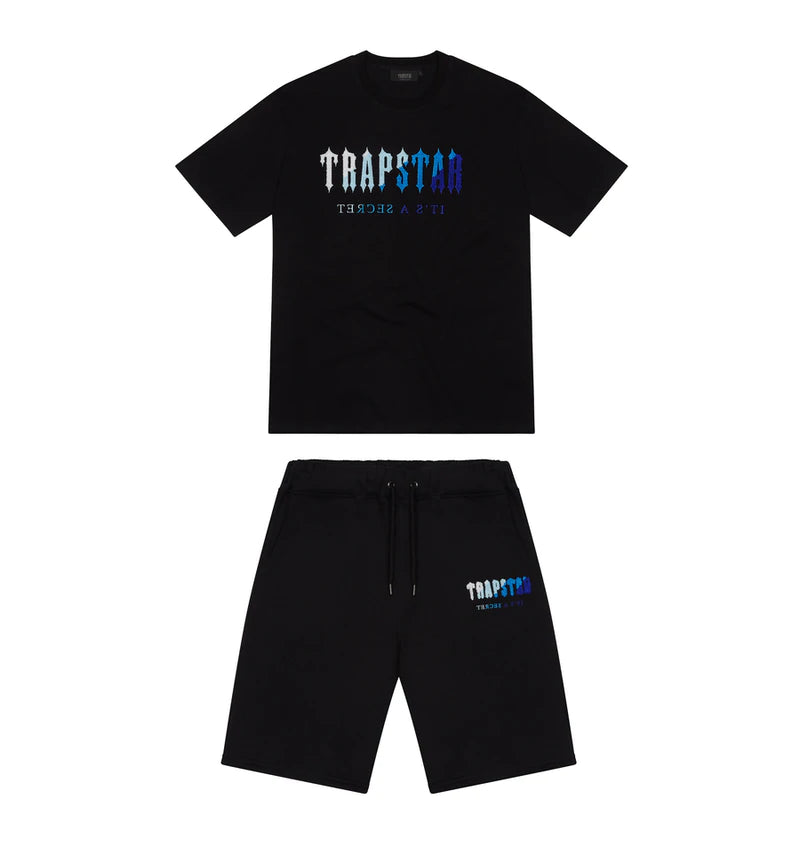 Trapstar Chenille Decoded Short Set - Black Ice Flavours 2.0