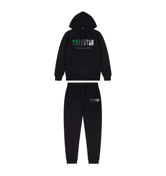 Trapstar Chenille Decoded Tracksuit - Black/Green Bee