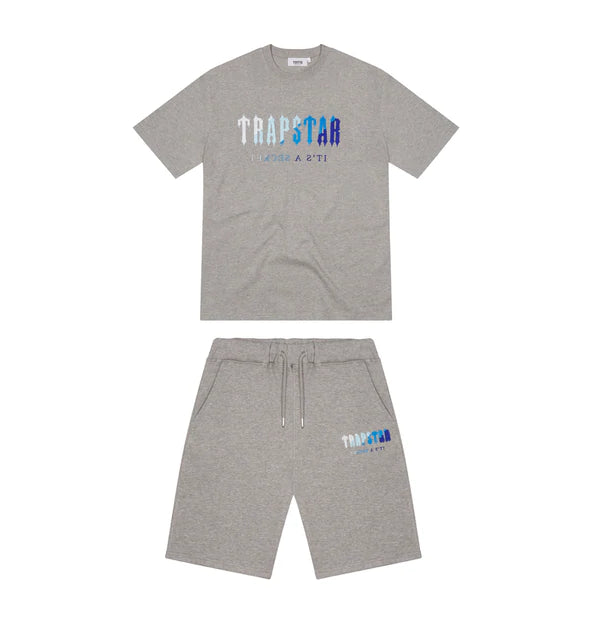 Trapstar Chenille Decoded Short Set - Grey Ice Flavours 2.0