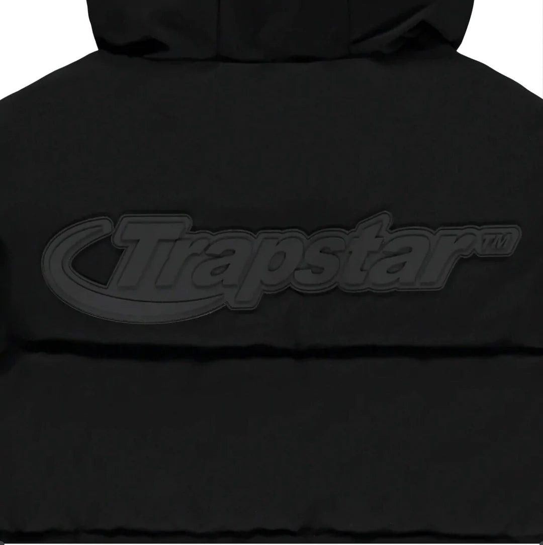 Trapstar Hooded Technical Hyperdrive Puffer Jacket - Black/White