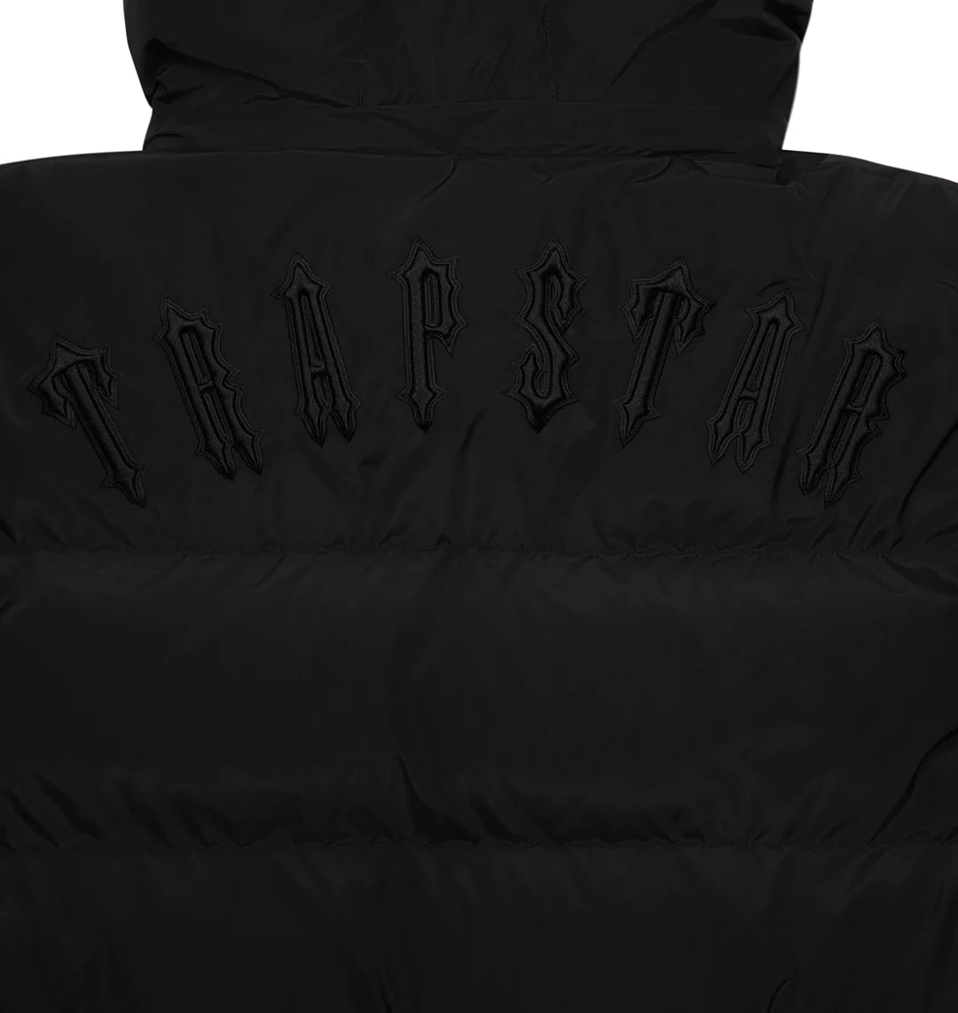 Trapstar Irongate Detachable Hooded Puffer Jacket 2023 Blackout